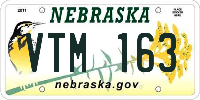NE license plate VTM163