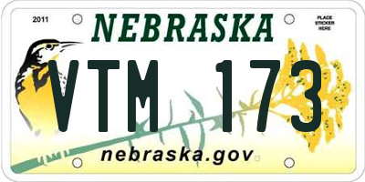 NE license plate VTM173