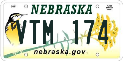 NE license plate VTM174