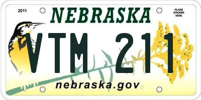 NE license plate VTM211