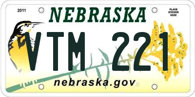 NE license plate VTM221