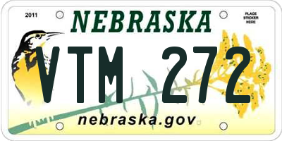 NE license plate VTM272