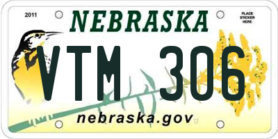 NE license plate VTM306