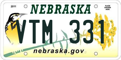 NE license plate VTM331