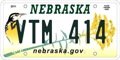 NE license plate VTM414