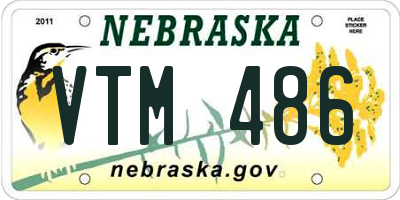 NE license plate VTM486