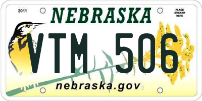 NE license plate VTM506