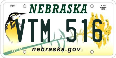 NE license plate VTM516