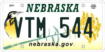 NE license plate VTM544