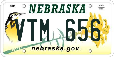 NE license plate VTM656
