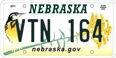 NE license plate VTN164