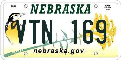 NE license plate VTN169