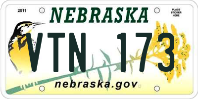 NE license plate VTN173
