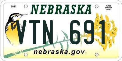 NE license plate VTN691