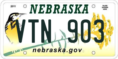 NE license plate VTN903
