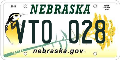 NE license plate VTO028