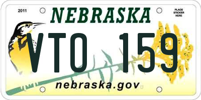 NE license plate VTO159