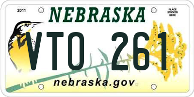 NE license plate VTO261