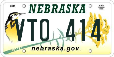 NE license plate VTO414