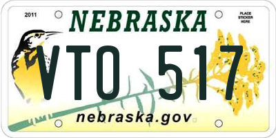 NE license plate VTO517