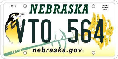 NE license plate VTO564
