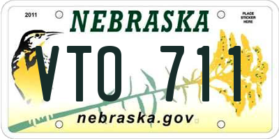 NE license plate VTO711