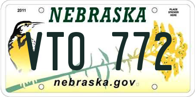 NE license plate VTO772