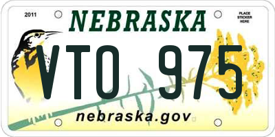 NE license plate VTO975