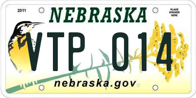 NE license plate VTP014
