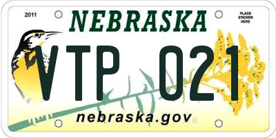 NE license plate VTP021