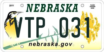 NE license plate VTP031