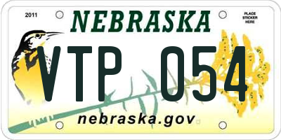 NE license plate VTP054