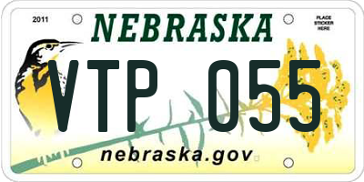 NE license plate VTP055