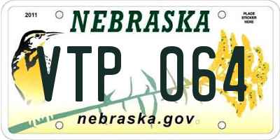 NE license plate VTP064