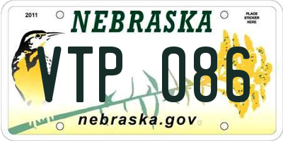 NE license plate VTP086