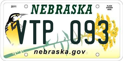 NE license plate VTP093