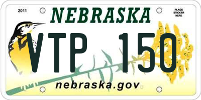 NE license plate VTP150