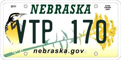 NE license plate VTP170