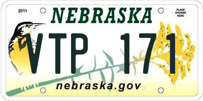 NE license plate VTP171