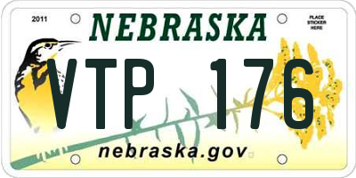 NE license plate VTP176