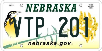 NE license plate VTP201