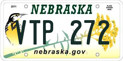 NE license plate VTP272