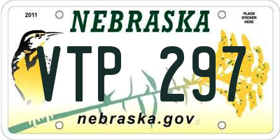 NE license plate VTP297