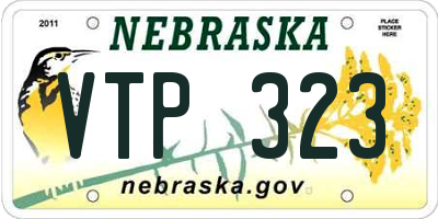 NE license plate VTP323