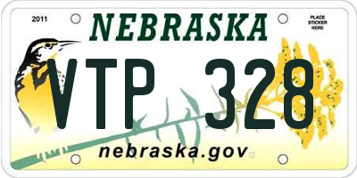 NE license plate VTP328