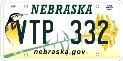 NE license plate VTP332