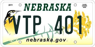 NE license plate VTP401