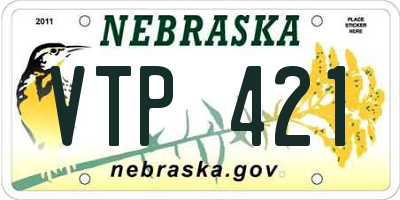 NE license plate VTP421