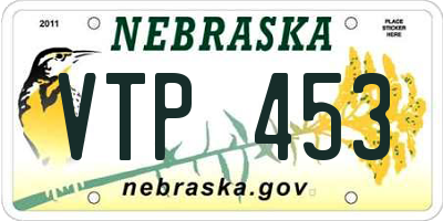 NE license plate VTP453