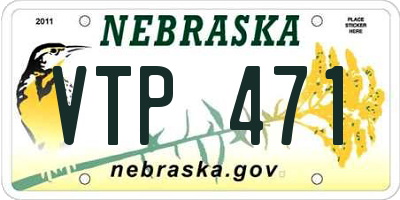 NE license plate VTP471